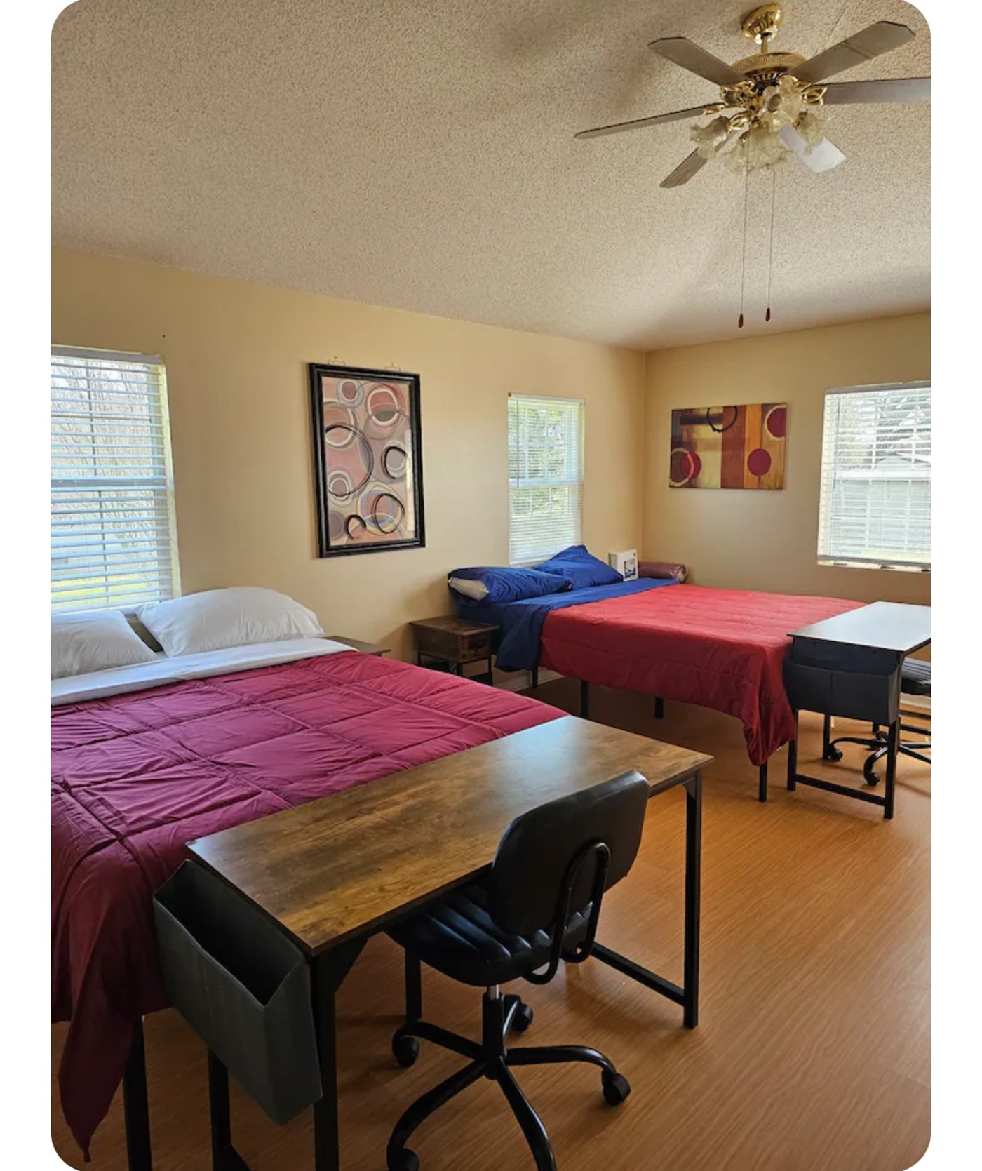 Second farmhouse bedroom with two beds